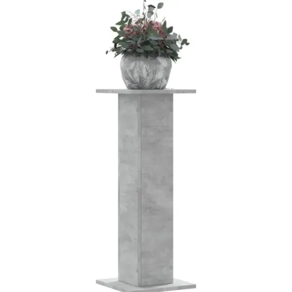 vidaXL Växtställ 2 st betonggrå 30x30x80 cm konstruerat trä