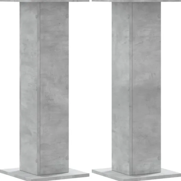 vidaXL Växtställ 2 st betonggrå 30x30x80 cm konstruerat trä