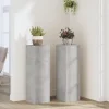 Växtställ 2 st betonggrå 25x25x80 cm konstruerat trä Växtställ