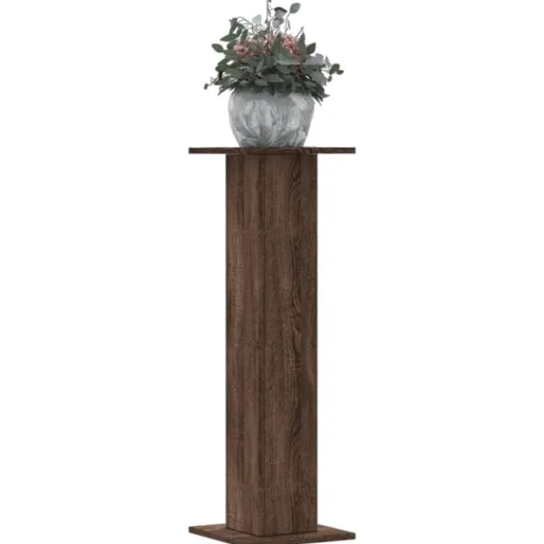 vidaXL Växtställ 2 st brun ek 30x30x95 cm konstruerat trä