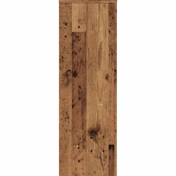 Best Växtställ 2 st åldrat trä 33x33x100 cm konstruerat trä Växtställ