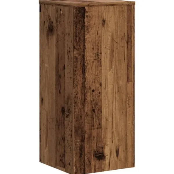 Outlet Växtställ 2 st åldrat trä 30x30x70 cm konstruerat trä Växtställ