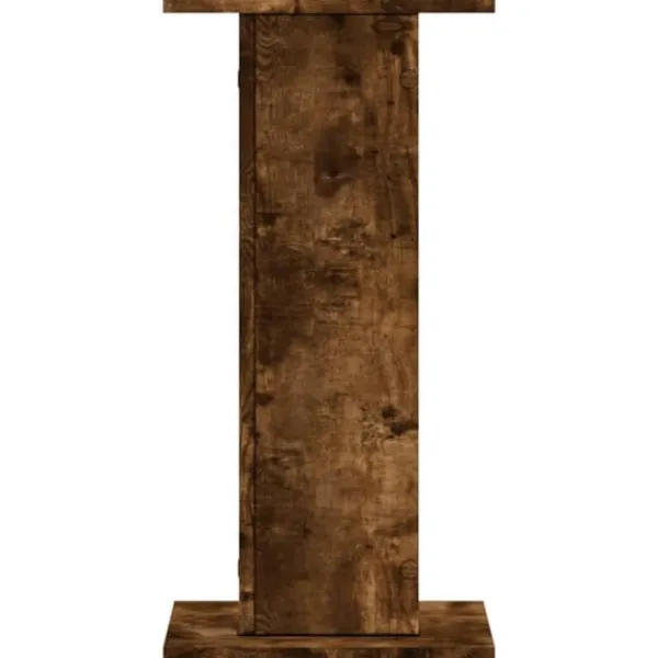 Växtställ 2 st rökfärgad ek - Stabilt konstruerat trä | Storlek: 30x30x60 cm