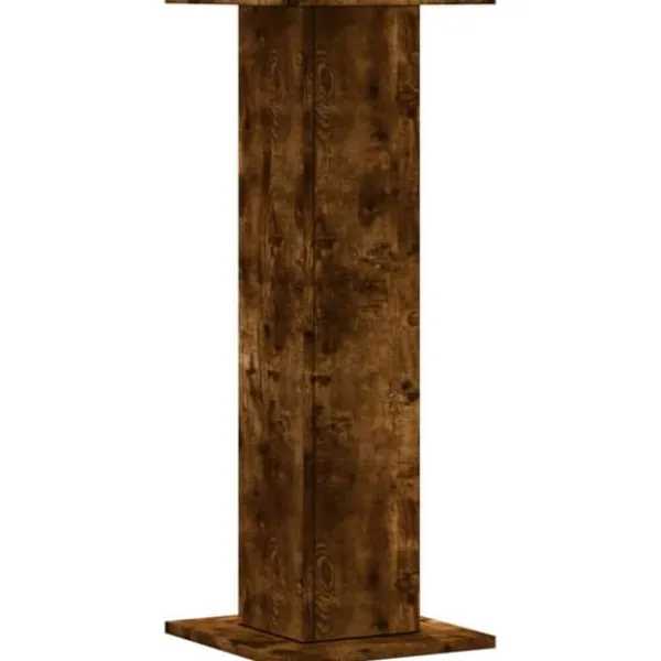 Växtställ 2 st rökfärgad ek i konstruerat trä - Stabilt och hållbart | Storlek: 30x30x80 cm