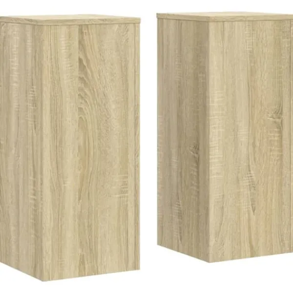 vidaXL Växtställ 2 st sonoma ek 30x30x70 cm konstruerat trä