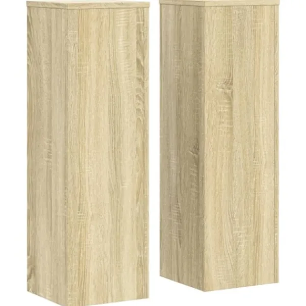 Online Växtställ 2 st sonoma ek 25x25x80 cm konstruerat trä Växtställ