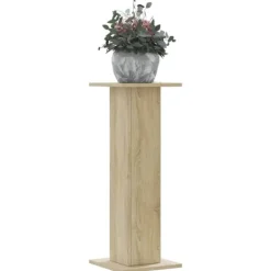 Växtställ 2 st sonoma-ek 30x30x80 cm konstruerat trä Växtställ