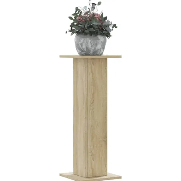 Växtställ 2 st sonoma-ek 30x30x80 cm konstruerat trä Växtställ