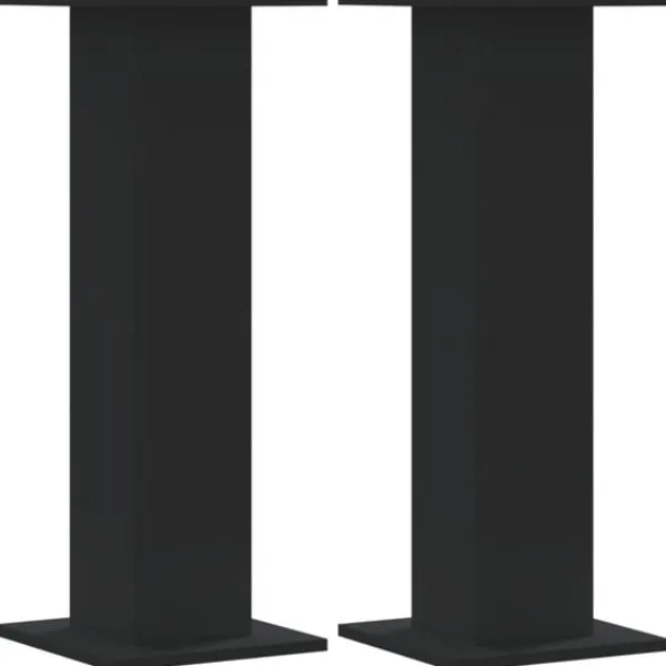 vidaXL Växtställ 2 st svart 30x30x80 cm konstruerat trä