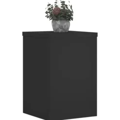Best Växtställ 2 st svart 25x25x35 cm konstruerat trä Växtställ