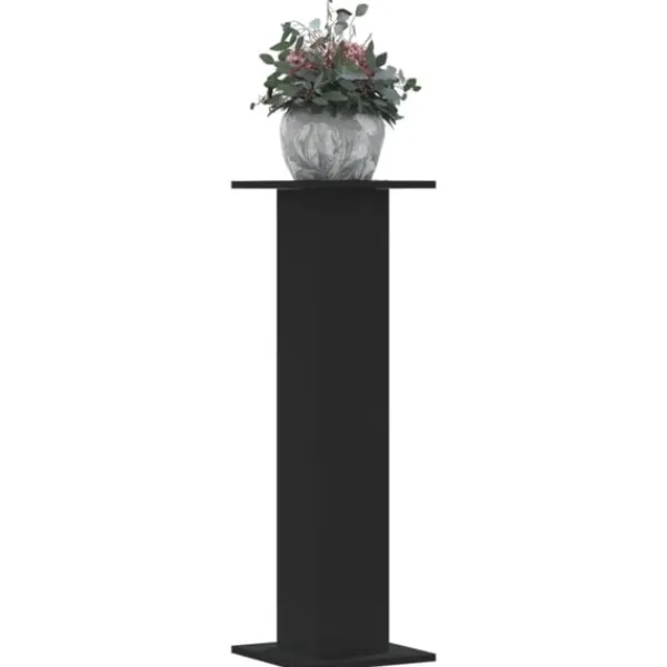 Clearance Växtställ 2 st svart 30x30x95 cm konstruerat trä Växtställ