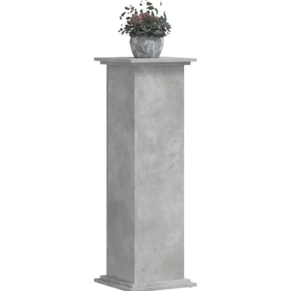 Clearance Växtställ betonggrå 33x33x100 cm konstruerat trä Växtställ