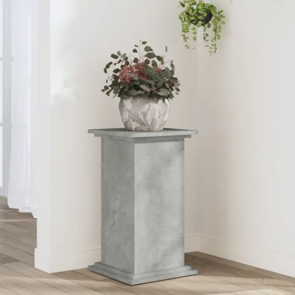 vidaXL Växtställ betonggrå 33x33x60 cm konstruerat trä