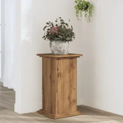 Clearance Växtställ ek 33x33x60 cm konstruerat trä Växtställ