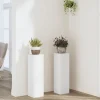 Växtställ för inomhusbruk - 2 stycken i konstruerat trä | Färg: Vit | Storlek: 17x17x60 cm Växtställ
