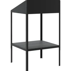 Växtställ i galvaniserat stål - För inomhus och utomhus | Färg: Antracit | Storlek: 56,5x54,5x100 cm