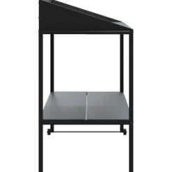 New Växtställ i galvaniserat stål - Robusta två-nivåer med hjul | Färg: Antracit | Storlek: 100x54,5x100 cm Växtställ