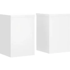 Best Växtställ i konstruerat trä - 2 st blomsterställ | Färg: Vit | Storlek: 20x20x30 cm Växtställ