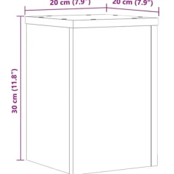 Best Växtställ i konstruerat trä - 2 st blomsterställ | Färg: Vit | Storlek: 20x20x30 cm Växtställ