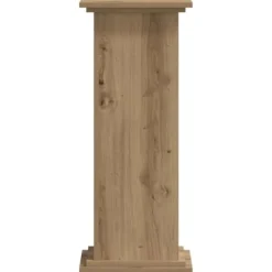 Växtställ i konstruerat trä - Stabilt och hållbart | Storlek: 33x33x80 cm | Färg: Ek