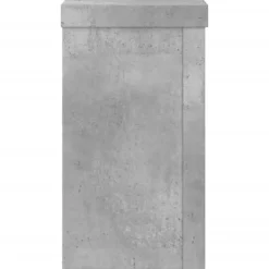 New Växtställ i konstruerat trä - 2 stycken | Färg: Betonggrå | Storlek: 10x10x18 cm Växtställ