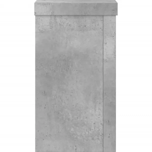 New Växtställ i konstruerat trä - 2 stycken | Färg: Betonggrå | Storlek: 10x10x18 cm Växtställ
