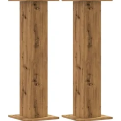Discount Växtställ i 2-pack - Stabilt konstruerat trä | Storlek: 30x30x95 cm | Färg: Ek Växtställ