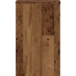 Växtställ i 2-pack av konstruerat trä - Stabil och modern design | Storlek: 30x30x50 cm | Färg: Åldrat trä