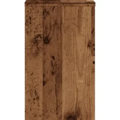 Växtställ i 2-pack av konstruerat trä - Stabil och modern design | Storlek: 30x30x50 cm | Färg: Åldrat trä