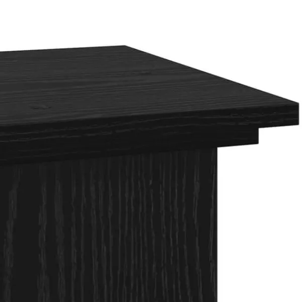 Clearance Växtställ i svart ek - Stilhöjare för växter | Färg: Svart | Storlek: 33x33x60 cm Växtställ
