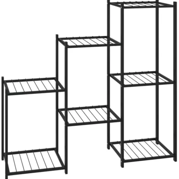 Best Växtställ i svart järn – Hållbar och stabil hylla | Storlek: 83x25x80 cm Växtställ