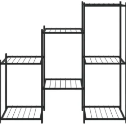 Best Växtställ i svart järn – Hållbar och stabil hylla | Storlek: 83x25x80 cm Växtställ