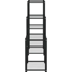 Best Växtställ i svart järn – Hållbar och stabil hylla | Storlek: 83x25x80 cm Växtställ