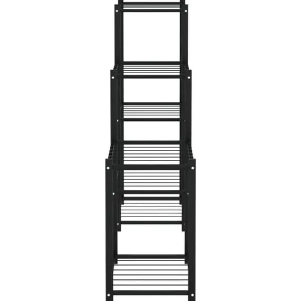 Best Växtställ i svart järn – Hållbar och stabil hylla | Storlek: 83x25x80 cm Växtställ