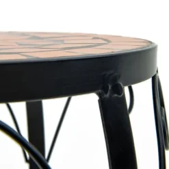 Hot Växtställ i terrakotta - Mosaikdesign för trädgård och balkong | Antal: 3 st | Färg: Terrakotta Växtställ
