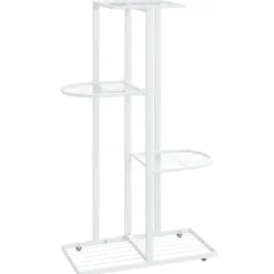 Outlet Växtställ med 4 hyllor 43x22x76 cm vit metall - Växtställ - Växt Ställ - Home & Living Växtställ