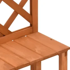 Växtställ med spaljé i massivt granträ - 2-nivåer för krukor | Storlek: 70x42x115 cm Växtställ