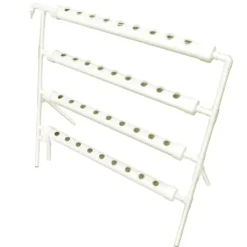 Clearance Växtställ, 4-nivådesign, hydroponisk kapacitet,Vit Växtställ