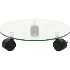 New Växtställ på hjul 2 st härdat glas 28 cm rund Stöd Med Hjul, Säten & Knäskydd För Trädgårdsskötsel