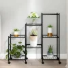 Clearance Växtställ på hjul 83x25x83,5 cm svart järn Växtställ