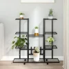 Discount Växtställ på hjul 94,5x24,5x91,5 cm svart järn Växtställ
