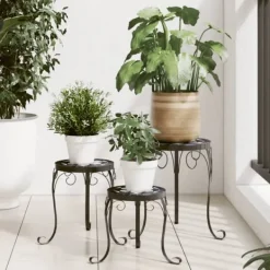 Best Växtställ 3-pack i svart och vit keramik - Mosaikdesign | Färg: Svart/Vit | Storlek: Standard Växtställ