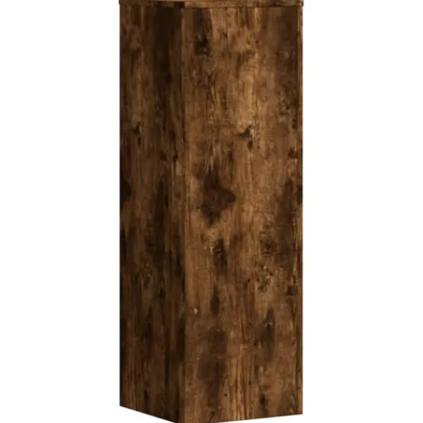 Växtställ 2-pack rökfärgad ek | Storlek: 33x33x100 cm | Konstruerat trä
