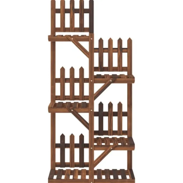 Clearance Växtställ 60x25x130 cm massivt granträ Krukor & Växtbehållare
