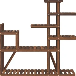 Outlet Växtställ 110x25x111 cm massivt granträ Växtställ