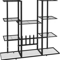 vidaXL Växtställ 94,5x25x89 cm svart järn