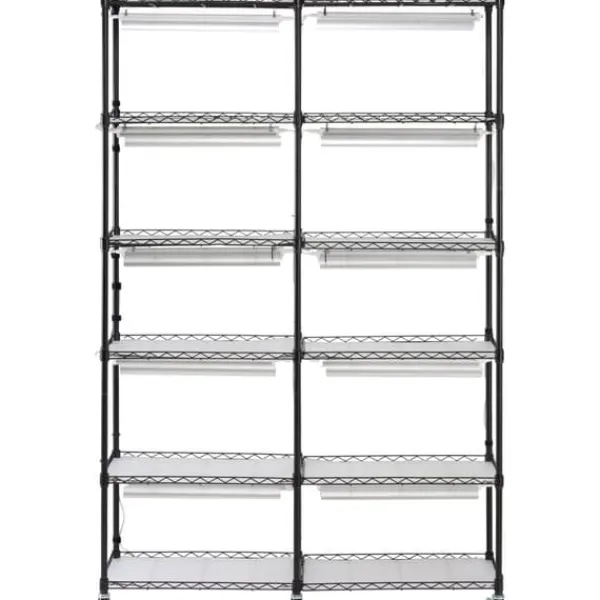 Växtställning 6 Eters med växtbelysning 200W, justerbar ljusstyrka, effektiv energianvändning, perfekt för inomhusodling