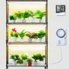 Växtställning med växtlampor 180W, justerbar höjd, energieffektiv belysning, 59,1 cm hög, perfekt för inomhusodling och snabb tillväxt