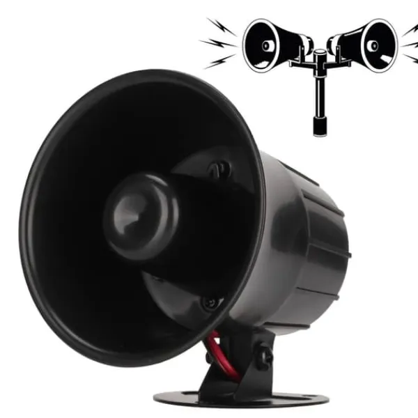15W hög decibel sirenhorn trådanslutet trädgård inbrottslarm horn larmsystem Siren DC6‑12V
