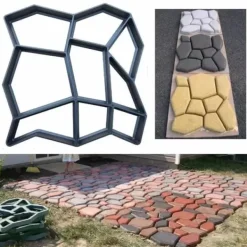 Walk Maker Återanvändbar Betongväg Plastbeläggningsform Stengjutning Beläggningssten för Gräsmatta Trädgård